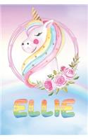 Ellie: Ellie's Unicorn Personal Custom Named Diary Planner Calendar Notebook Journal 6x9 Personalized Customized Gift For Someone Who's Surname is Ellie Or