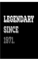 Legendary Since 1971: Journal Composition Notebook 7.44" x 9.69" 100 pages 50 sheets