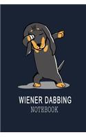Wiener Dabbing Notebook: Fun Cute Dachshund Journal - Great Gift for Dog Lovers Girls Women Men Students College - Writing Taking Notes Events Diary To Do List Personal Use