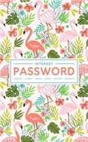 Internet Password Logbook - Journal - Libreta - Cahier - Taccuino - Notizbuch: 100 Page Password Book to Track & Organize Your Computer Logins, Internet Addresses & Usernames: Flamingo Theme 128-8