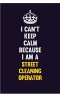 I Can't Keep Calm Because I Am A Street Cleaning Operator: Motivational and inspirational career blank lined gift notebook with matte finish
