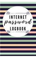 Internet Password Logbook: Monthly Planner and Journal to Protect Usernames and Passwords: Login and Private Information Keeper and Vault Notebook