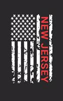 New Jersey: New Jersey Notebook Composition Cute White And Black USA Flag- Writing Journal Notebook To Take Notes For Students, Teachers, Travelers And House Mo
