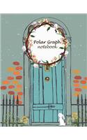 Polar Graph Notebook: Blue House, 1/4 Inch Centered: Polar Coordinates, Polar Graph Paper Notebook 120 Pages Large Print 8.5" X 11"