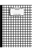 Quad Rule 5x5 Graph Paper Notebook. 7.44" x 9.69" 120 Pages. Black White Squares: Black White Grid Squares Pattern Cover. Square Grid Paper, Graph Ruled Notebook. Math and Science Notebook for teens and adults. 5x5 grid per inch. 