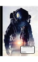 Astronauts in Space Suits Composition Notebook College Ruled 200 Pages / 100 Sheets, 8-1/2