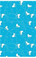 Bullet Journal Ice Skates in Snow Winter Pattern - Blue: Graph Design - 162 Numbered Pages with 150 Graph Style Grid Pages, 6 Index Pages and 2 Key Pages in Easy to Carry 5.5 X 8.5 Size
