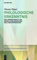 Philologische Erkenntnis: Eine Untersuchung Zu Den Begrifflichen Grundlagen Der Literaturforschung