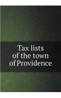 Tax Lists of the Town of Providence