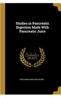 Studies in Pancreatic Digestion Made With Pancreatic Juice