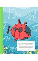 Primary Composition Notebook Grades K-2 Story Paper Journal 8 x 10 120 Pages: Learn to Write and Draw with Writing and Drawing Space for Kids. Red Submarine for Kids.