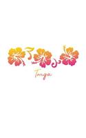 Tonga: Polynesia Notebook With Lined College Ruled Paper For Taking Notes. Cute Hawaiian Hibiscus Flower Print Journal 7.5 x 9.25 Inch Soft Cover Travel Di