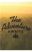 The Adventure Awaits: Cute Nature Landscape Notebook Journal Diary to write in - trees