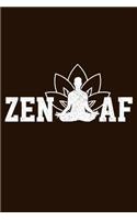 Zen AF: Buddhism Meditation Notebook To Write In Journal Diary Log Book Funny Gift