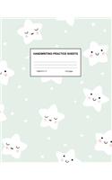 Handwriting Practice Sheets: Cute Blank Lined Paper Notebook for Writing Exercise and Cursive Worksheets - Perfect Workbook for Preschool, Kindergarten, 1st, 2nd, 3rd and 4th Gr