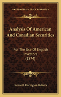 Analysis Of American And Canadian Securities