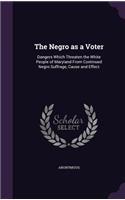 The Negro as a Voter: Dangers Which Threaten the White People of Maryland From Continued Negro Suffrage, Cause and Effect(English)