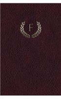 Monogram "f" Grid Notebook: 150 Page Journal Notebook Sketchbook