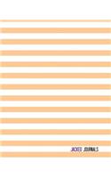 Jacked Journals: Bullet Grid Journal - Original, Striped Color - 185 Dot Grid Pages, 8 x 10, Professionally Designed (Sunset Orange)