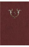 Monogram "5" Any Day Planner Notebook: (31 Monogram Red 150 Planner)