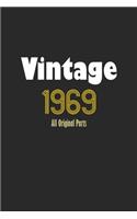 Vintage 1969 Notebook All Original Parts Gift