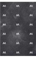 2020 Daily Planner Monogram M Pattern Monogram M Chalkboard 388 Pages