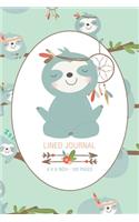 Zen Sloth Lined Journal