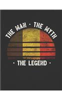 The Man The Myth The Legend: Belgium Flag Sunset Personalized Gift Idea for Belgian Coworker Friend or Boss 2020 Calendar Daily Weekly Monthly Planner Organizer
