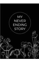 My Never Ending Story Blank Black Pages