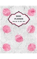 2020 Planner Weekly and Monthly Marble Pink Splashes