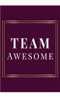 Team Awesome: Appreciation Gifts for Friends, coworker, female and male - Team - Lined Blank Notebook Journal Friendship Appreciation with a saying on the Front C