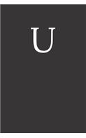 Buchstabe U Notizbuch