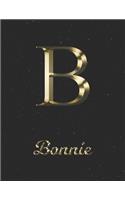 Bonnie: 1 Year Daily Planner (12 Months) - Yellow Gold Effect Letter B Initial First Name - 2020 - 2021 - 365 Pages for Planning - January 20 - December 20 