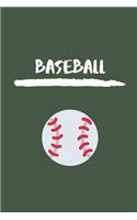 Baseball: Sports / Athletic Notebook 6" x 9"