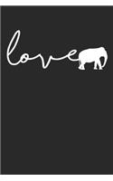 Love Elephants Notebook - Elephant Gift - Vintage Elephant Lover Journal - Animals Diary for Elephant Lovers Zookeepers And Animal Attendants: Medium College-Ruled Journey Diary, 110 page, Lined, 6x9 (15.2 x 22.9 cm)