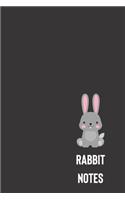 rabbit notes: small lined Woodland Animals Notebook / Travel Journal to write in (6'' x 9'') 120 pages