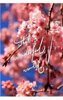 What a wonderful world: 6x9 Inch Lined a Journal designed to remind you that it really is a wonderful world! Look for the wonders and you will be inspired, and amazed! - Sa