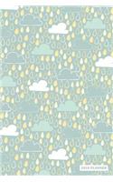 2019 Planner: Daily Weekly & Monthly Organizer Rainy Days Rain Drops & Clouds Pattern Cover