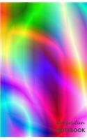 Composition Notebook: 5.5x8.5 inch 100 page college ruled Journal with Fabulous Rainbow cover