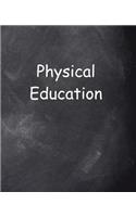 School Composition Book Physical Education Chalkboard Style 200 Pages