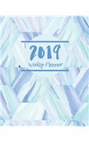 2019 Weekly Planner: 12 Months Plan Notebook January - December Daily & Weekly Organizer, Scheduling and Calendar with Events Planning Checklist