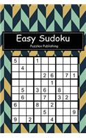 Easy Sudoku: Sudoku Puzzle Game for Beginers with Chevron Pattern Cover