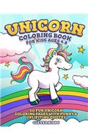 Unicorn Coloring Book for Kids Ages 4-8