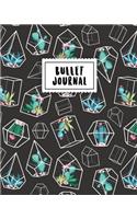 Bullet Journal: Cactus in Black Angles - 150 Dot Grid Pages (Size 8x10 Inches) - With Bullet Journal Sample Ideas