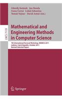 Mathematical and Engineering Methods in Computer Science: 7th International Doctoral Workshop, Memics 2011, Lednice, Czech Republic, October 14-16, 2011, Revised Selected Papers