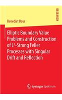 Elliptic Boundary Value Problems and Construction of Lp-Strong Feller Processes with Singular Drift and Reflection