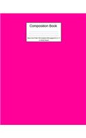 Composition Book Neon Hot Pink 100 sheets/200 pages/8.5 x 11 in. Wide Ruled