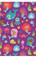 Mermaid Notebook: Pretty Purple Mermaid Notebook for Girls to Write In Cute Blank Lined Marine Life Mermaid Journal for Taking Notes Beautiful Mermaid Diary for Women
