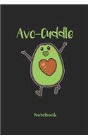 Avo Cuddle Notebook: Liniertes Notizbuch für Paare, Pärchen, Freunde, Freundschaft, Liebe und Valentinstag Fans - Notizheft Klatte für Männer, Frauen und Kinder