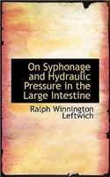 On Syphonage and Hydraulic Pressure in the Large Intestine